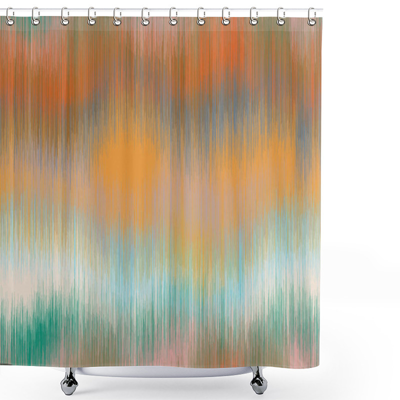 Personality  Soft Blurry Ikat Gradient Ombre Seamless Pattern Shower Curtains