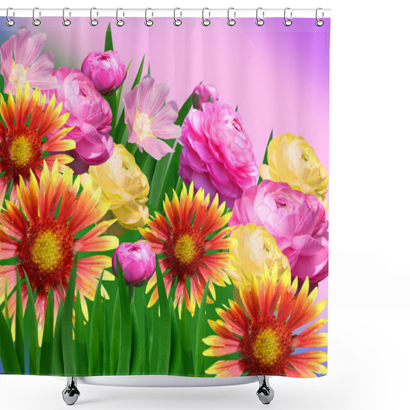 Personality  Beautiful Flowers Shower Curtains