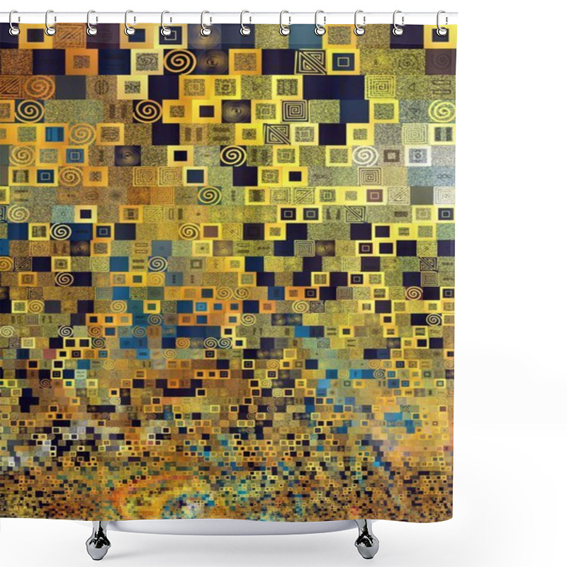 Personality  G. Klimt Pattern Theme - Tile Art Shower Curtains