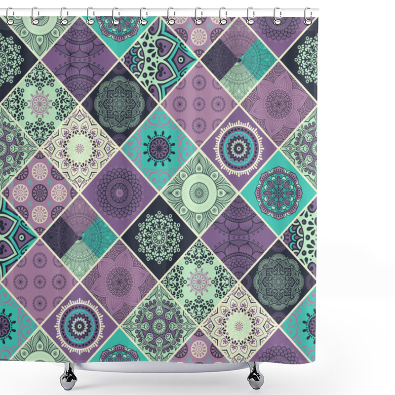 Personality  Ethnic Floral Seamless Pattern Shower Curtains