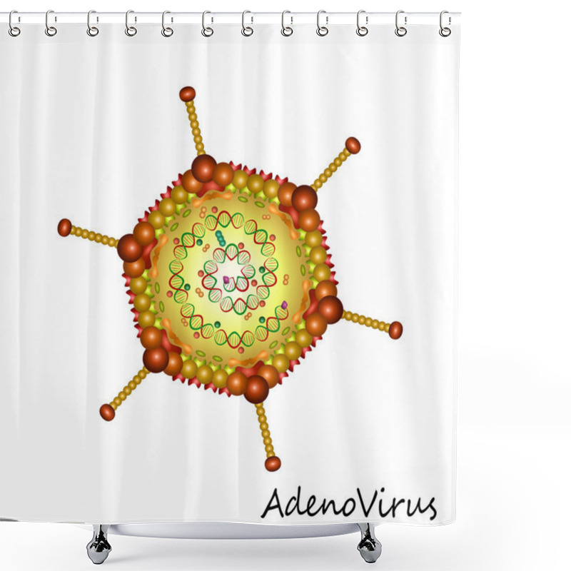 Personality  Adenovirus Particle Structure Shower Curtains