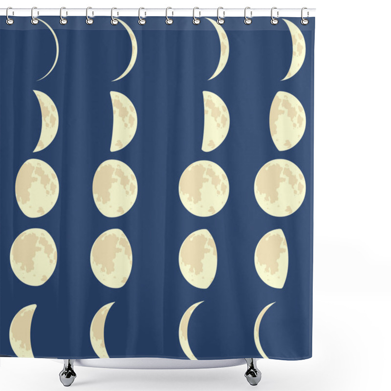 Personality  Vector Phases Of The Moon Shower Curtains