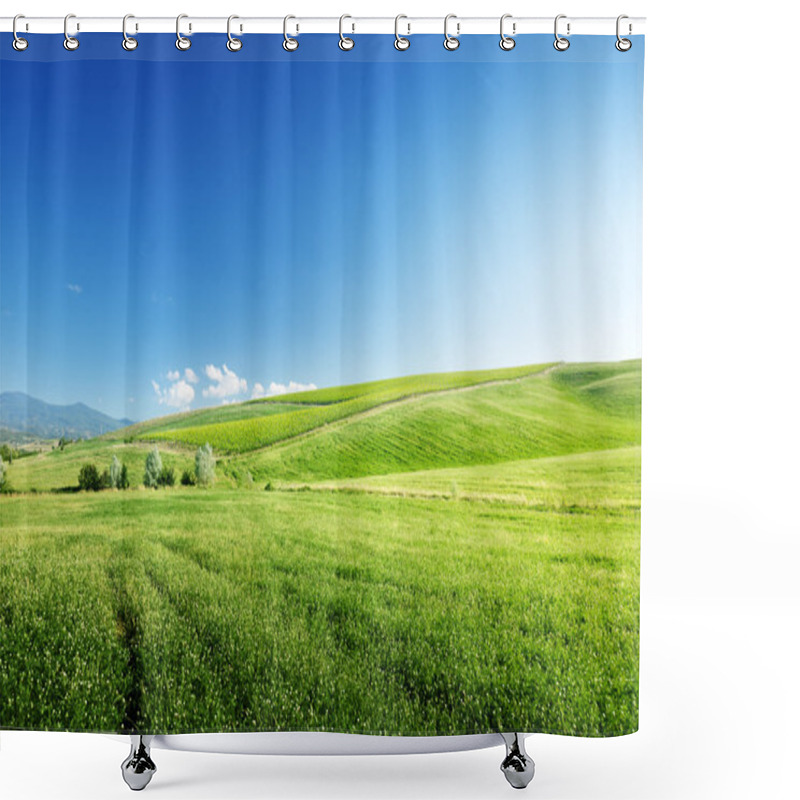 Personality  Hills In Sunny Day Tuscany, Italy Shower Curtains