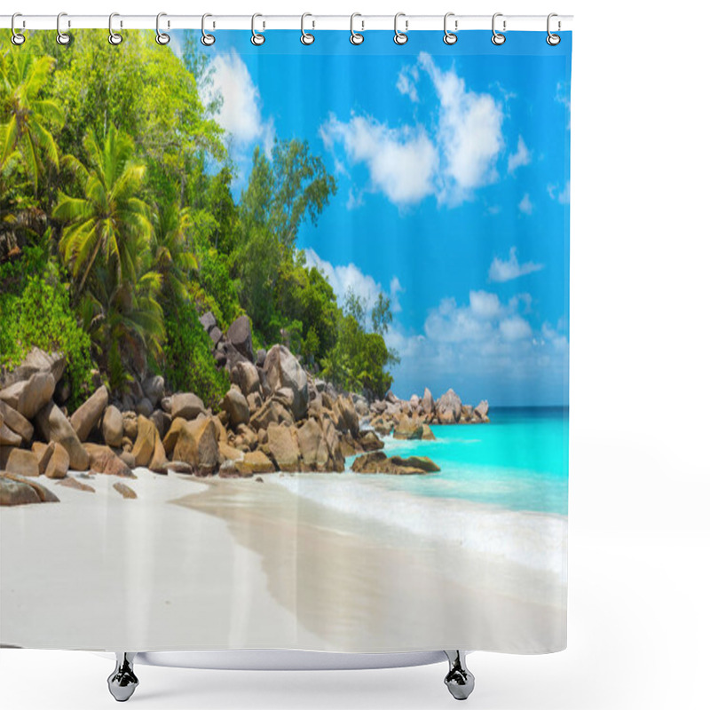 Personality  Paradise Beach - Anse Georgette At Praslin, Seychelles. Shower Curtains