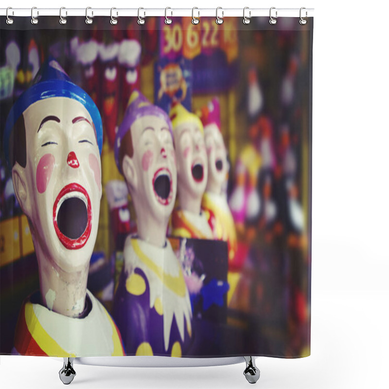 Personality  Laughing Clowns At The Fair Ground Shower Curtains