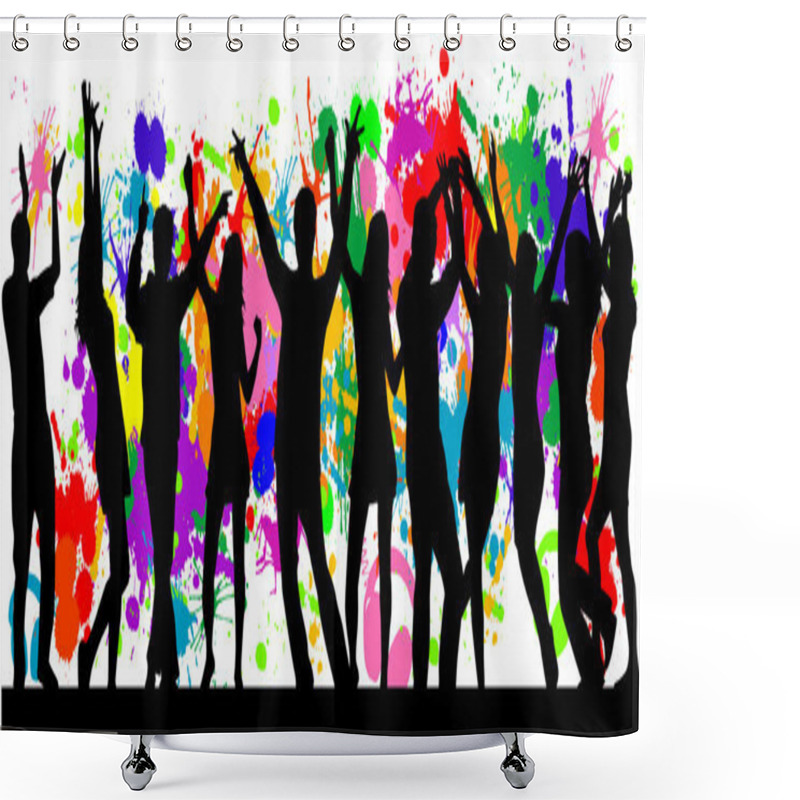 Personality  Party- Grunge Background Shower Curtains