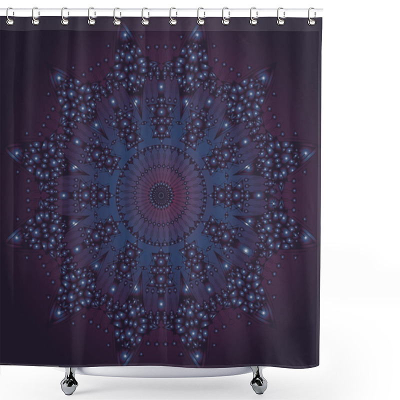 Personality  Vector Space Mandala Sign Shower Curtains