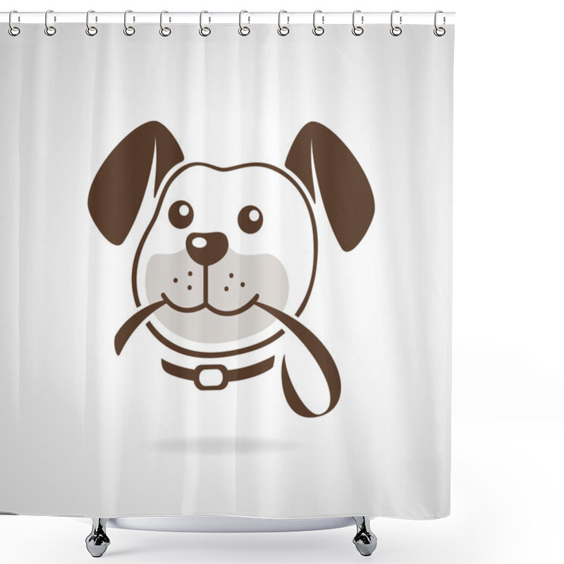 Personality  Dog With Leash Shower Curtains