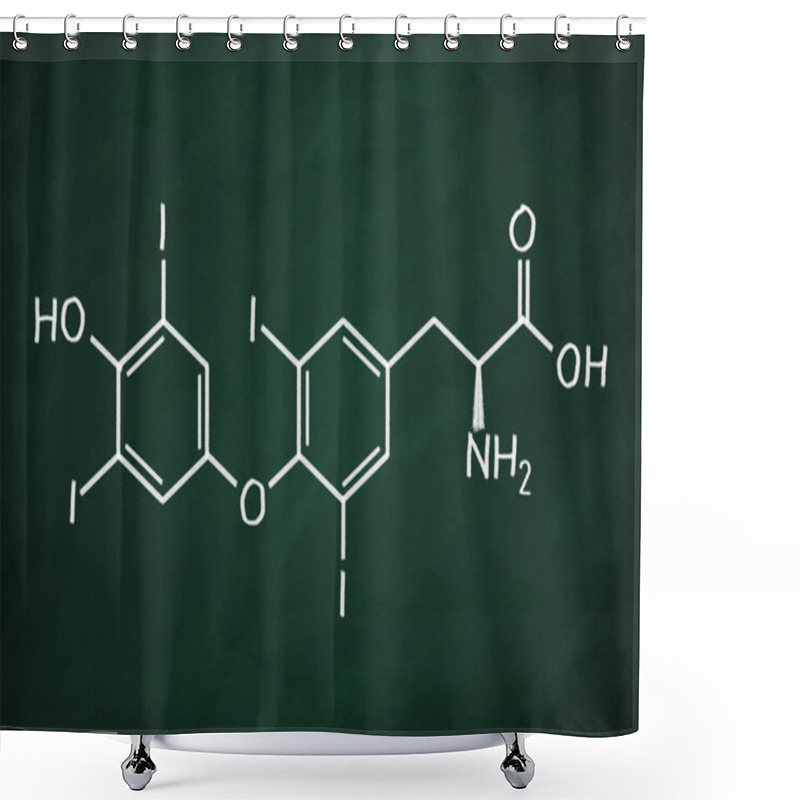 Personality  Structural Model Of Thyroxin Shower Curtains