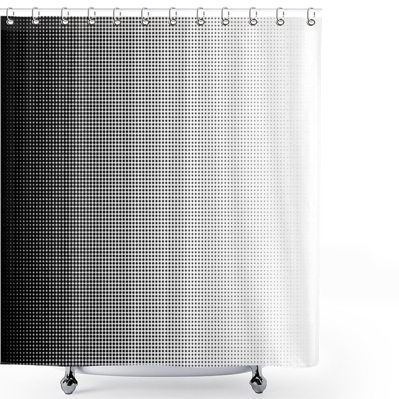 Personality  Halftone Dots Gradient In Format Vector Shower Curtains