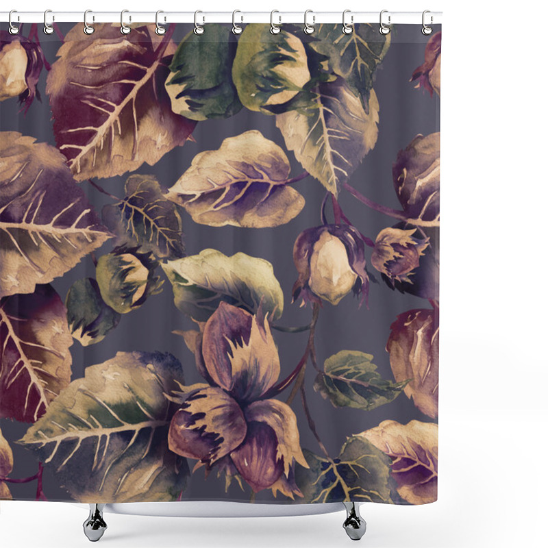 Personality  Nuts Seamless Pattern Shower Curtains