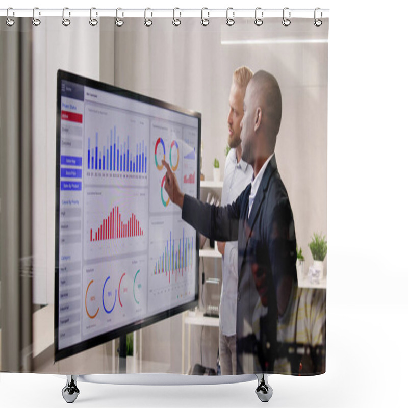 Personality  Corporate Business Presentation In Office On TV Shower Curtains