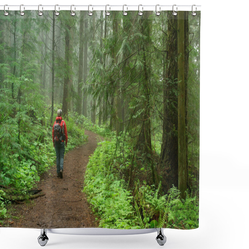 Personality  Pacific Northwest Forest Hiker Shower Curtains