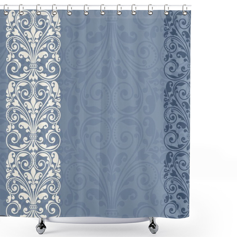 Personality  Floral Pattern For Invitation Or Greeting Card. Shower Curtains