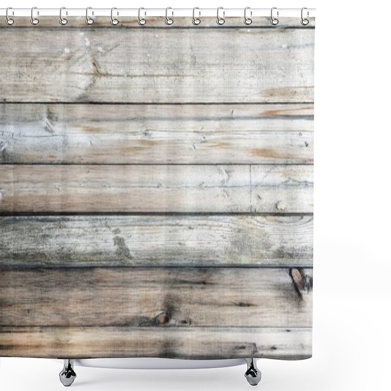 Personality  Wood Texture Background, Wood Planks. Grunge Wood, Painted Wooden Wall Pattern. Shower Curtains