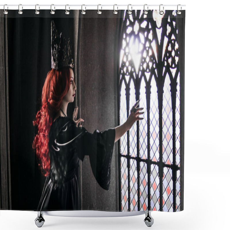 Personality  Woman In Royal Garb And Crown Shower Curtains