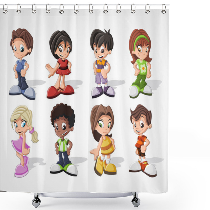 Personality  Cartoon Kids Shower Curtains