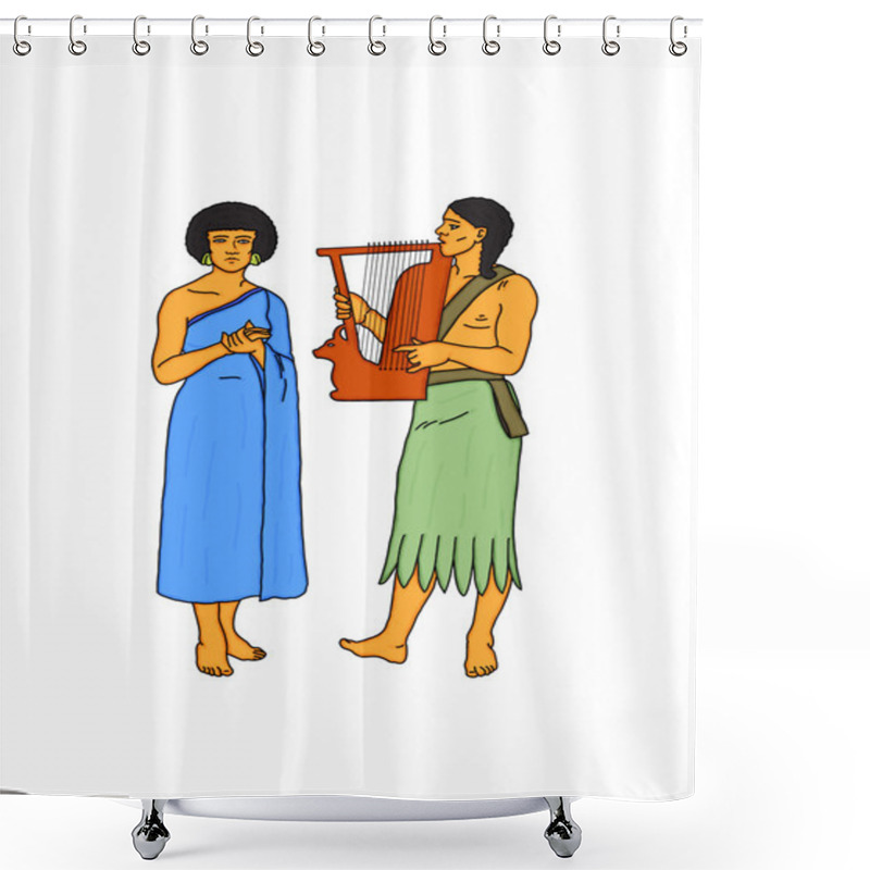 Personality  Egyptian Musicians Shower Curtains