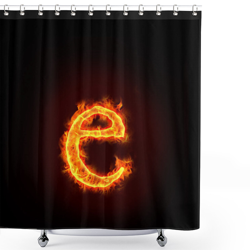 Personality  Fire Alphabets, Small Letter E Shower Curtains