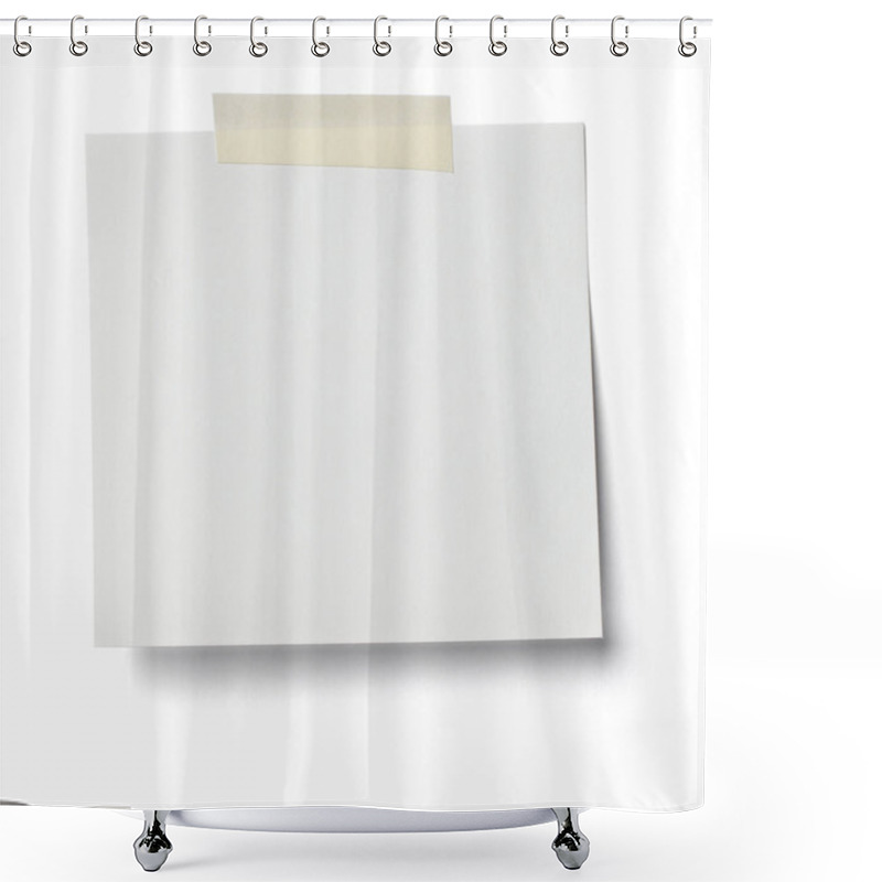 Personality  White Note Paper Message Label Business Shower Curtains