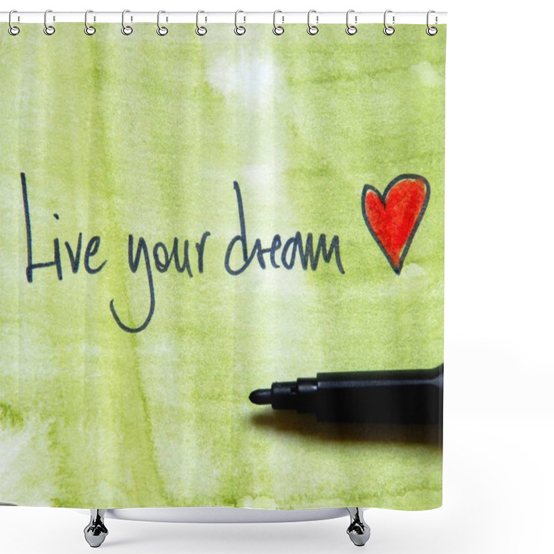 Personality  Hand Drawn Inscription With Heart  Shower Curtains