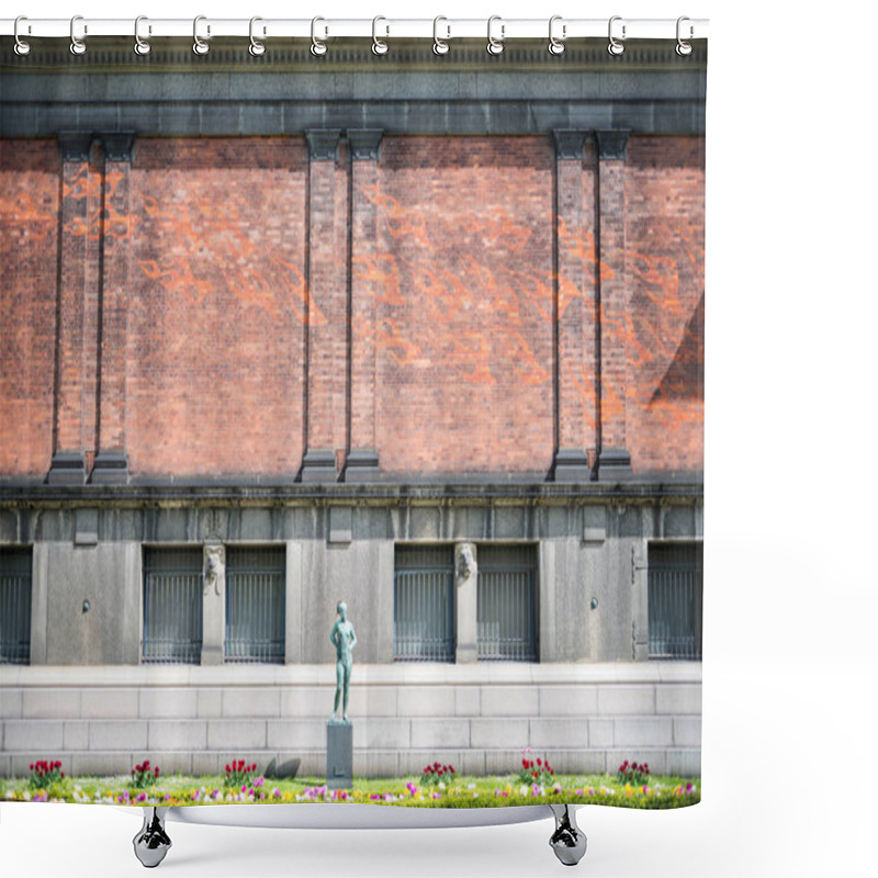 Personality  COPENHAGEN, DENMARK - MAY 5, 2018: Urban Scene With Ny Carlsberg Glyptotek Art Museum Copenhagen, Denmark Shower Curtains