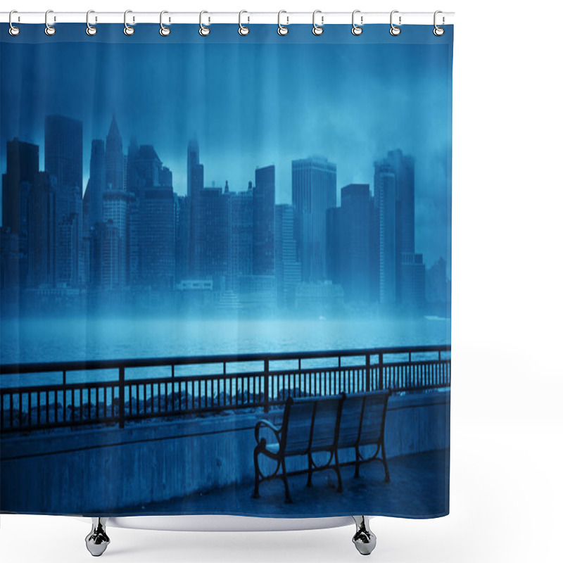 Personality  New York City Downtown Fog Shower Curtains