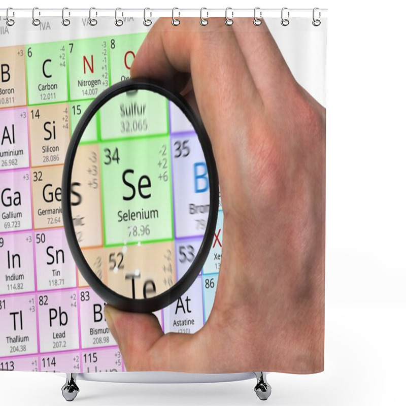 Personality  Selenium Symbol - Se. Element Of The Periodic Table Zoomed With  Shower Curtains