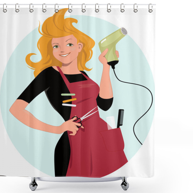 Personality  Hairdresser Shower Curtains