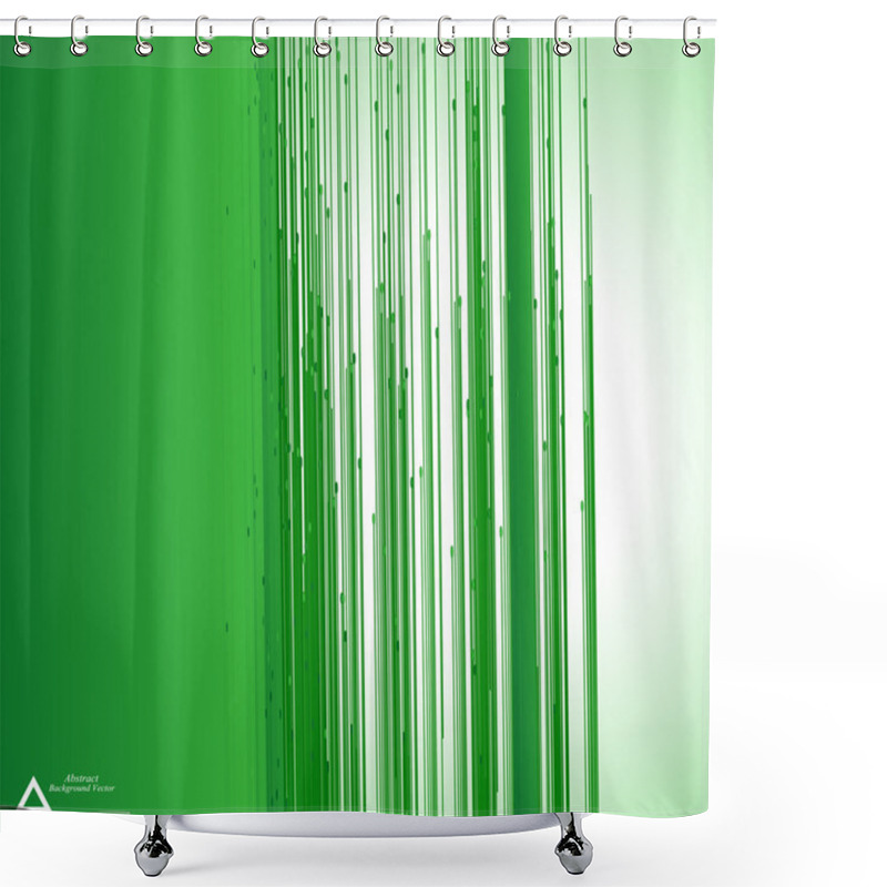 Personality  Background Abstract Circles, Stripes, Green Shower Curtains