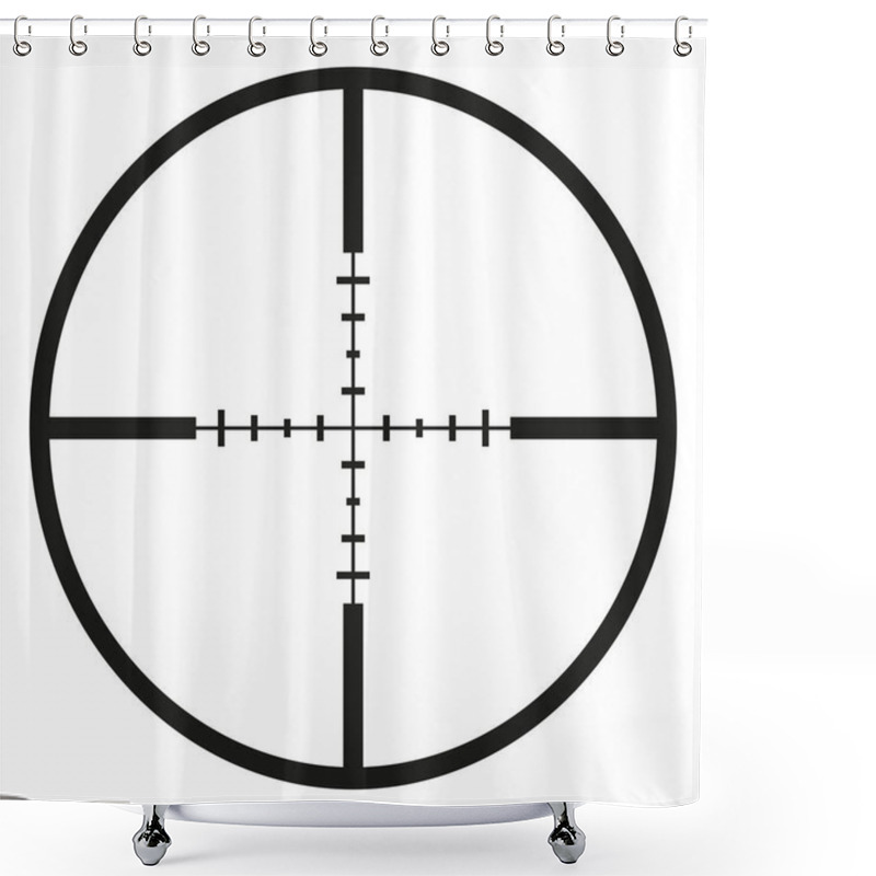 Personality  Black Optical Sight Shower Curtains