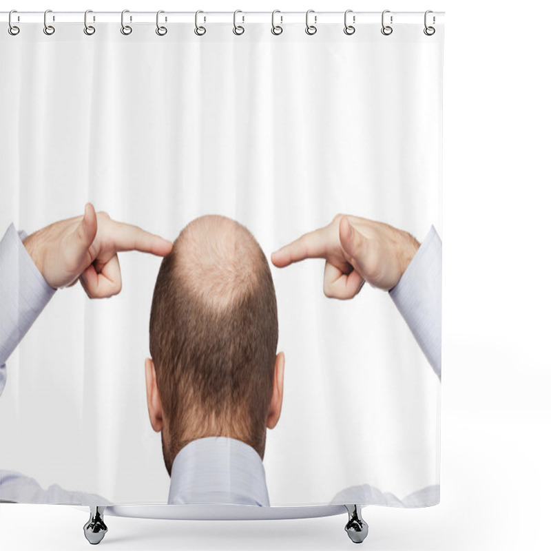 Personality  Bald Man Head Shower Curtains