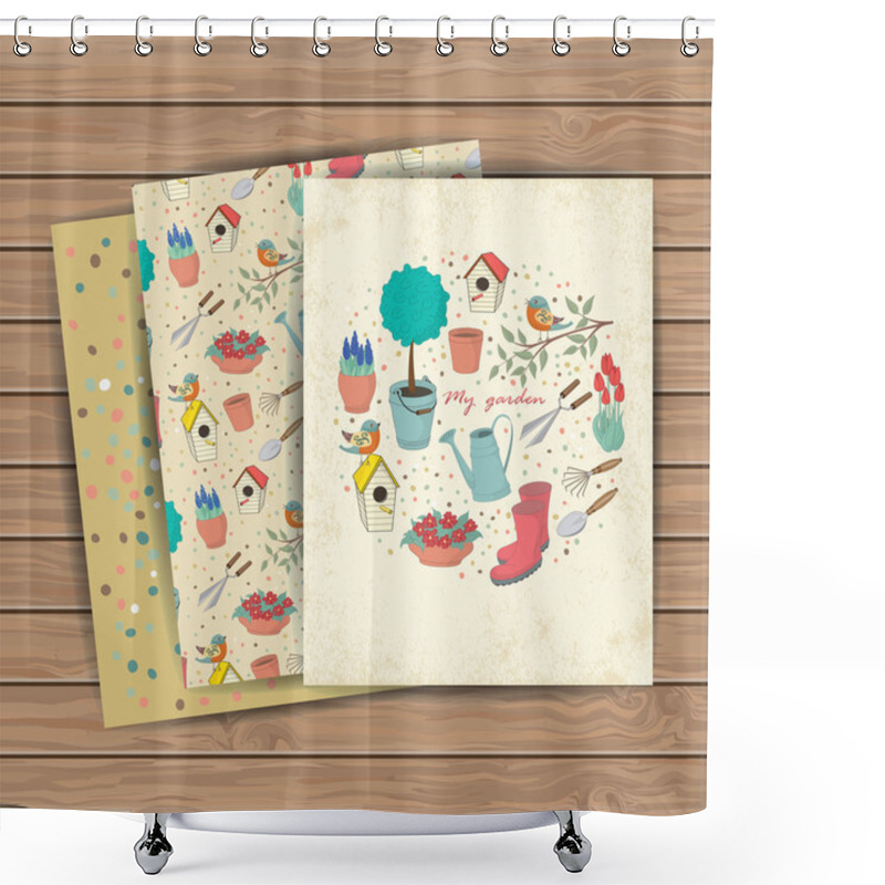 Personality  Garden Tools Set Shower Curtains