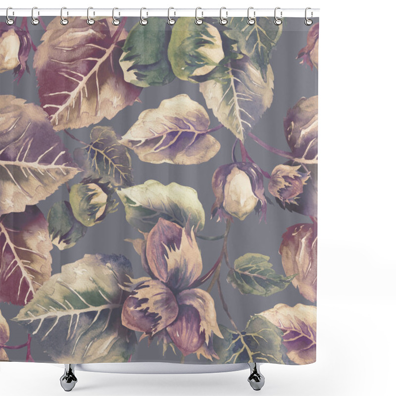 Personality  Nuts Seamless Pattern Shower Curtains