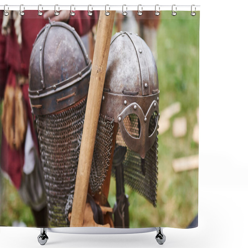 Personality  Medieval Armor Barbarian Warriors Shower Curtains