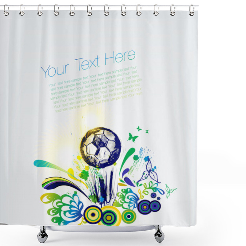 Personality  World Football Championship Shower Curtains