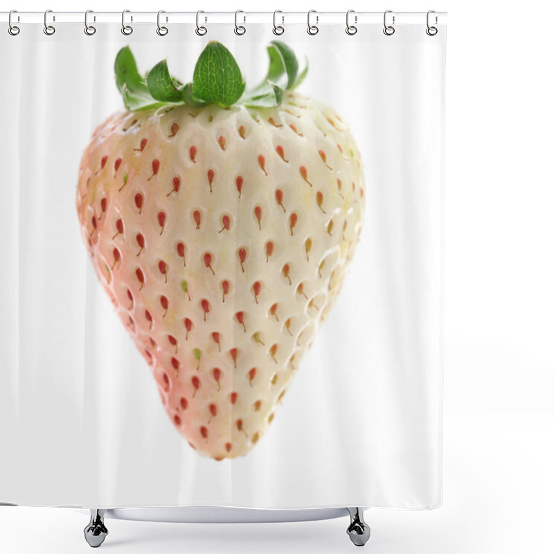 Personality  White Strawberry Shower Curtains