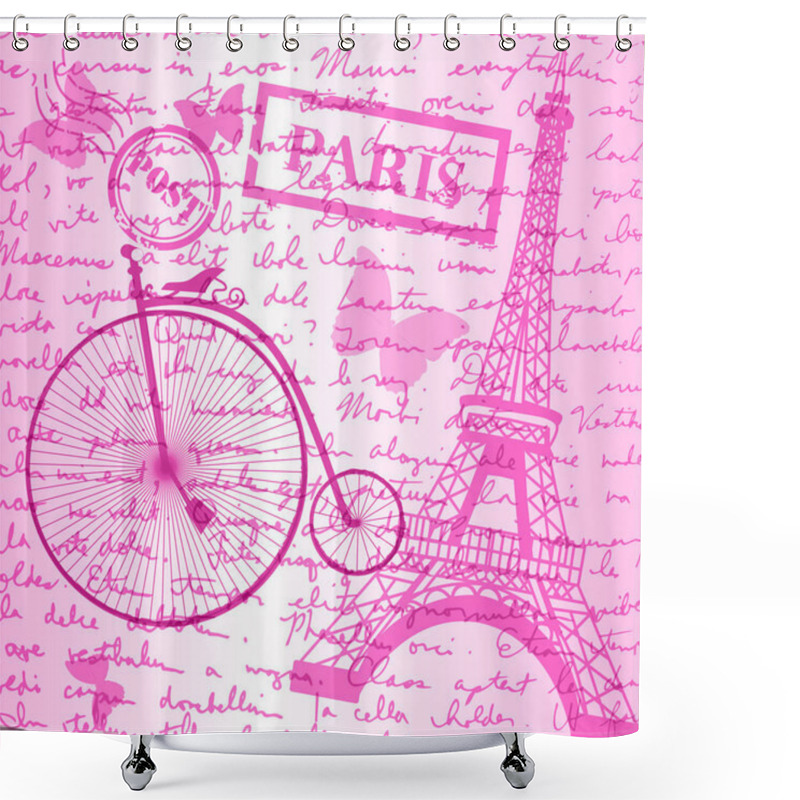 Personality  Table Top With Sketching Paper Shower Curtains