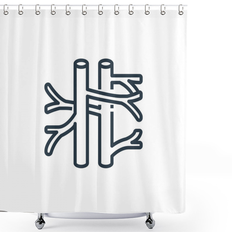 Personality  veins vector icon. veins editable stroke. veins linear symbol for use on web and mobile apps, logo, print media. Thin line illustration. Vector isolated outline drawing. shower curtains