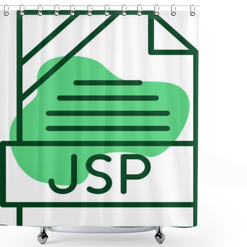 Personality  JSP File Format Icon Vector Illustration  Shower Curtains