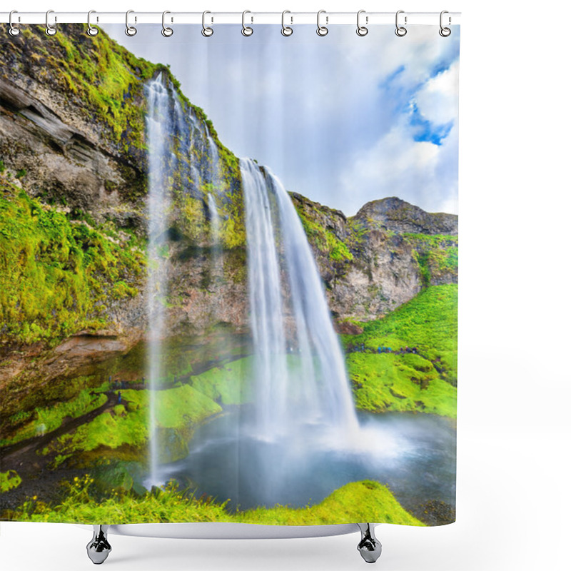 Personality  View Of Seljalandsfoss Waterfall - Iceland Shower Curtains