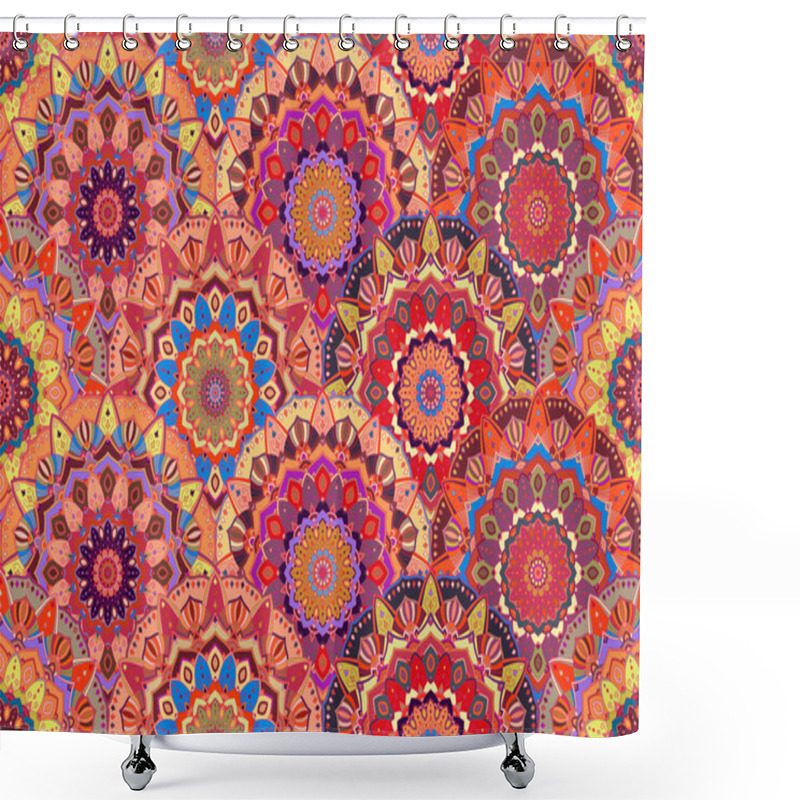 Personality  Scales Pattern From Pink Flower Mandalas Shower Curtains