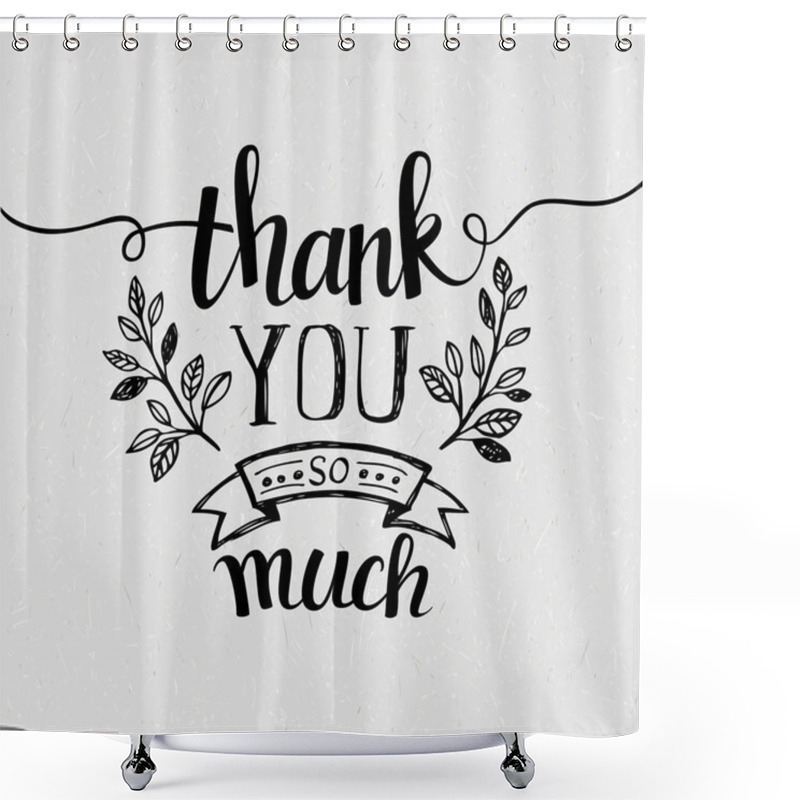 Personality  Lettering Thank You. Vector Illustration Shower Curtains