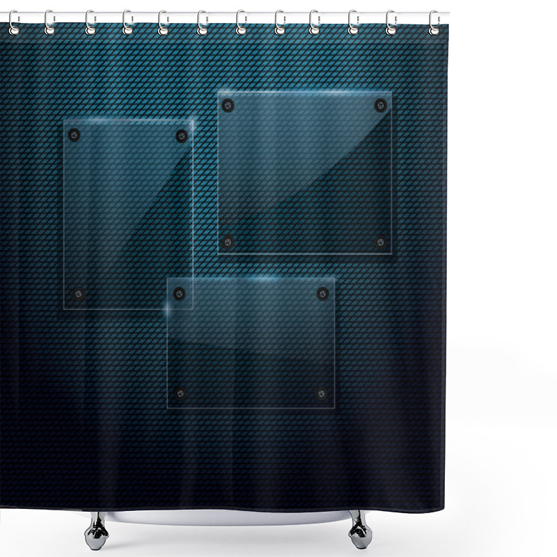 Personality  Abstract Glass Panels Shower Curtains