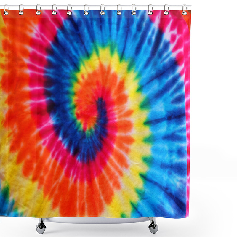 Personality  Close Up Tie Dye Fabric Pattern Background Shower Curtains