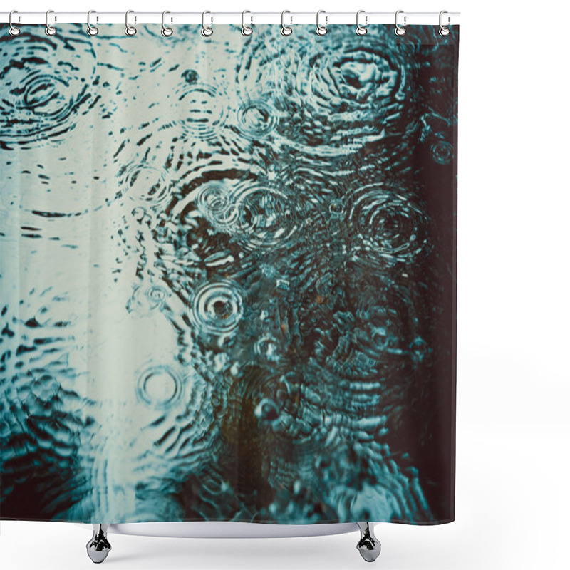 Personality  Beautiful Natural Background With Rainy Weather Shower Curtains