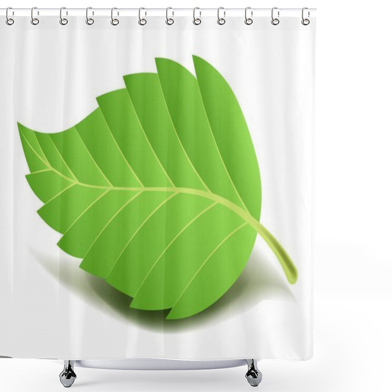 Personality  Green Tree Leaf  Shower Curtains