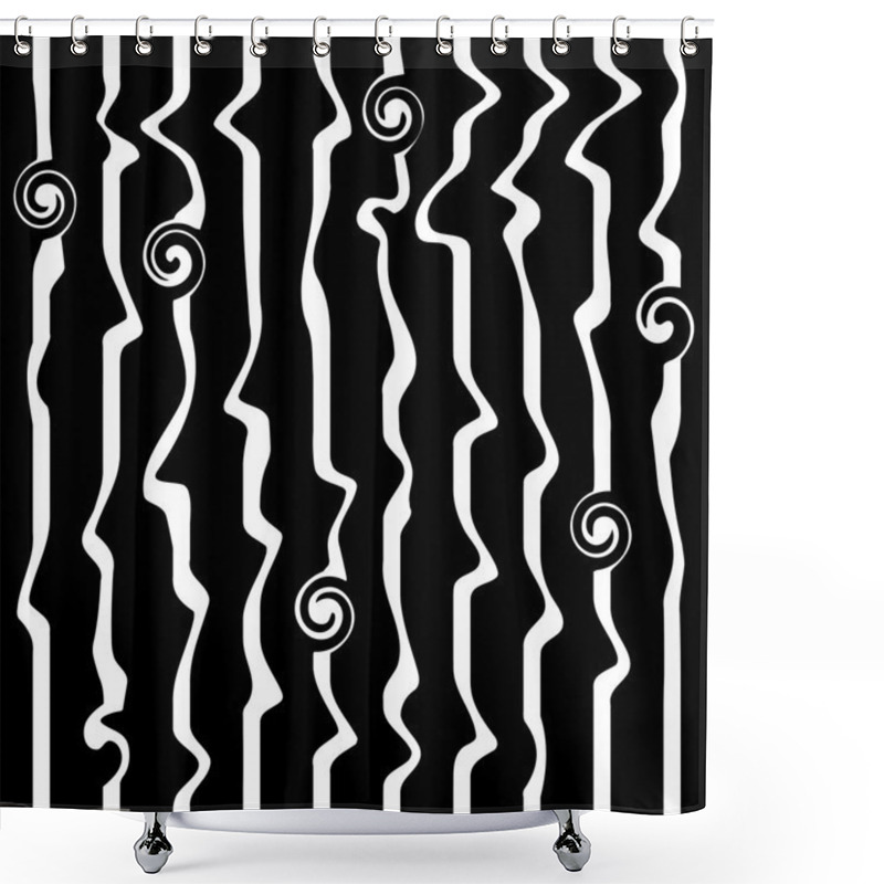 Personality  Seamless Decorative Vector Background With Abstract Geometric Pattern Shower Curtains