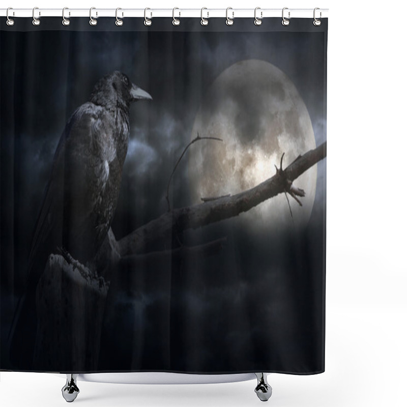 Personality  Full Moon Shower Curtains