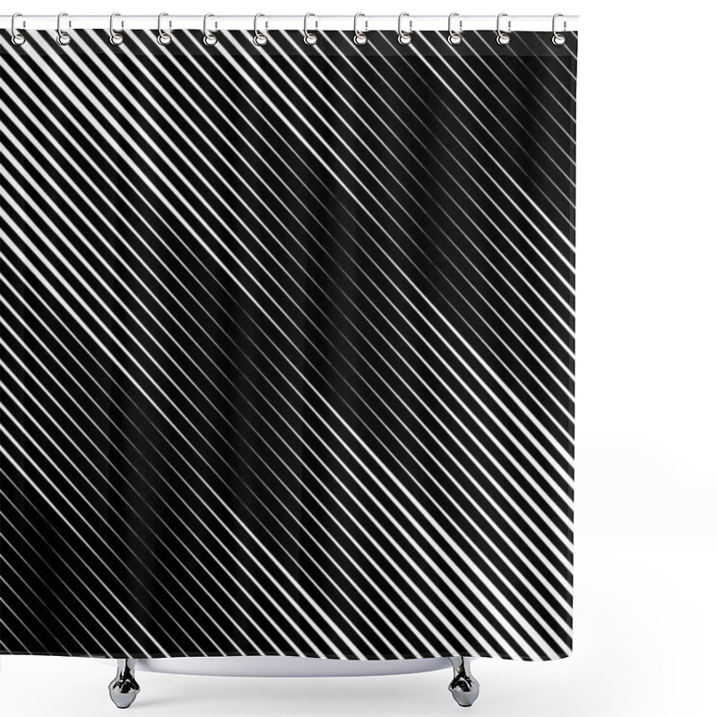 Personality  Diagonal Stripes Ornate. Lines Pattern. Striped Image. Linear Background. Strokes Ornament. Abstract Wallpaper. Modern Halftone Backdrop. Digital Paper, Web Design, Textile Print. Vector Artwork Shower Curtains